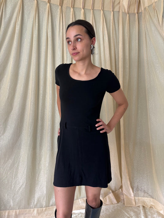 90s black mini dress
