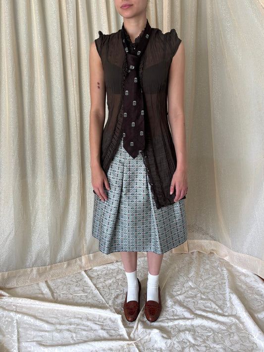 Silk patterned petticoat skirt