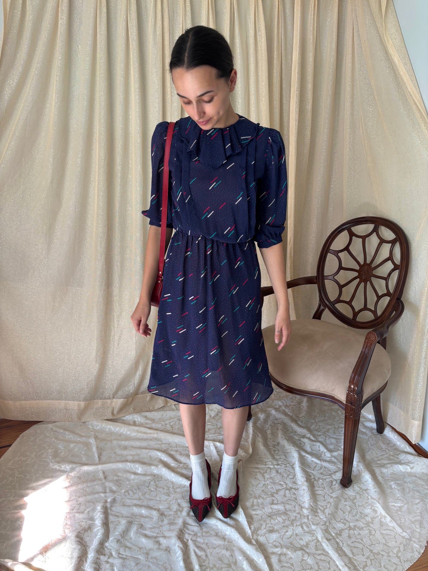 80s vintage sheer dress