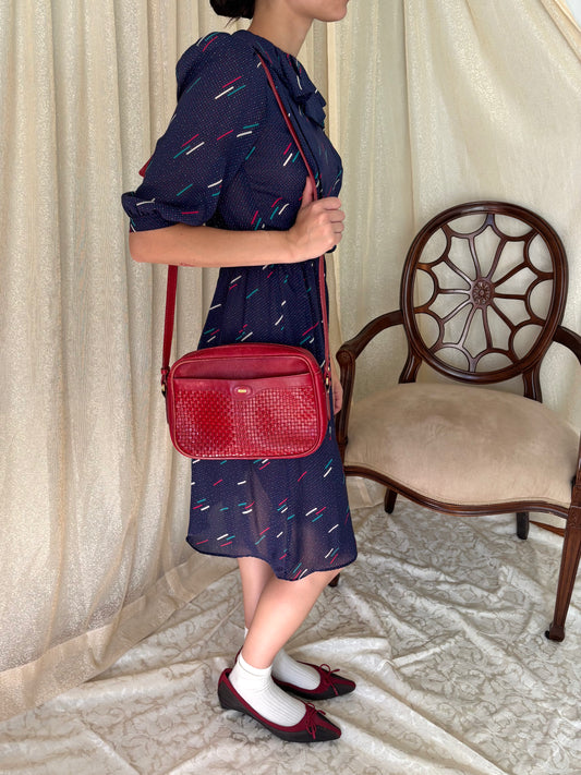 Bally woven leather crossbody