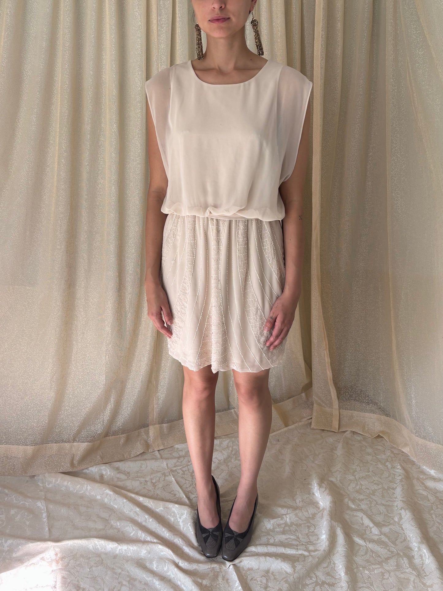 Sheer beaded bebe dress