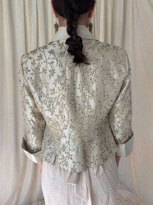 Bead embroidered evening jacket
