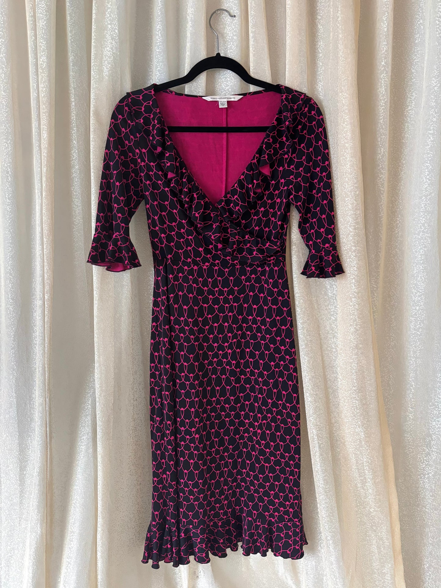 Diane von Furstenberg silk loop print dress