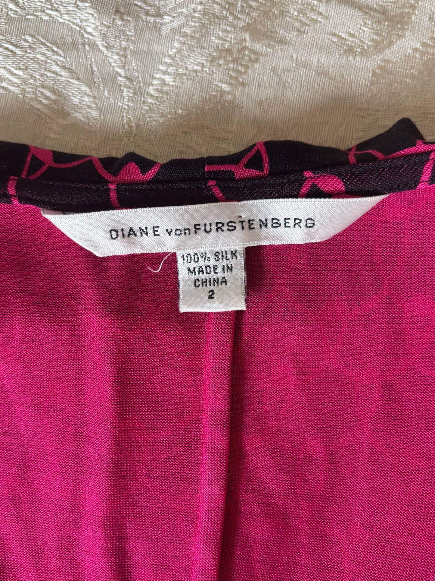 Diane von Furstenberg silk loop print dress