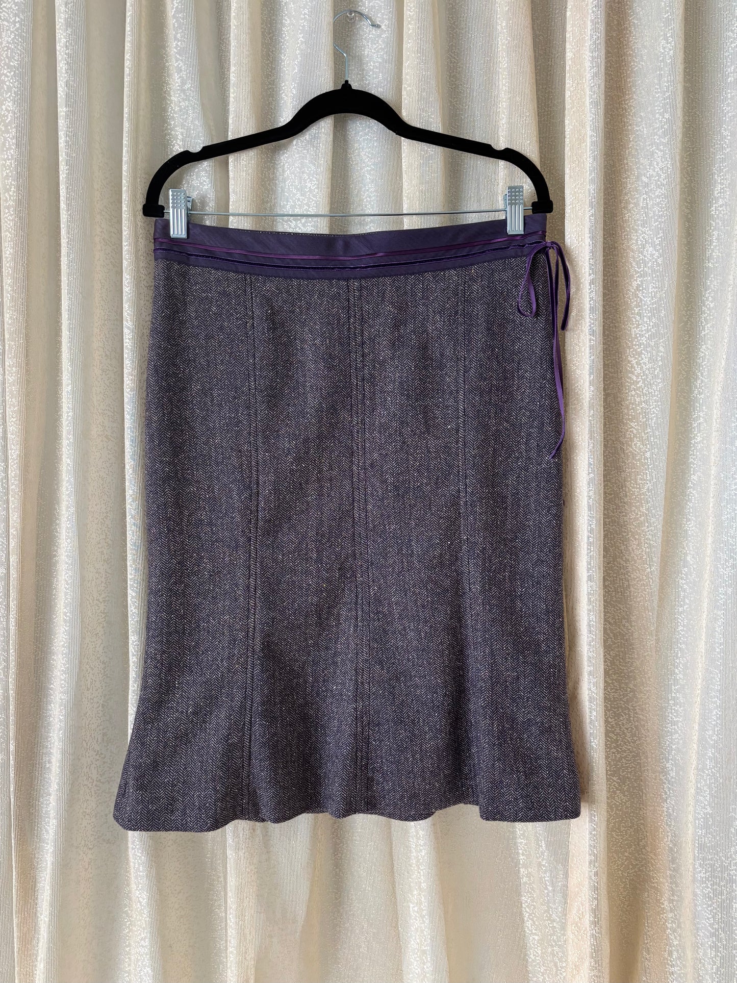 Schumacher purple wool skirt