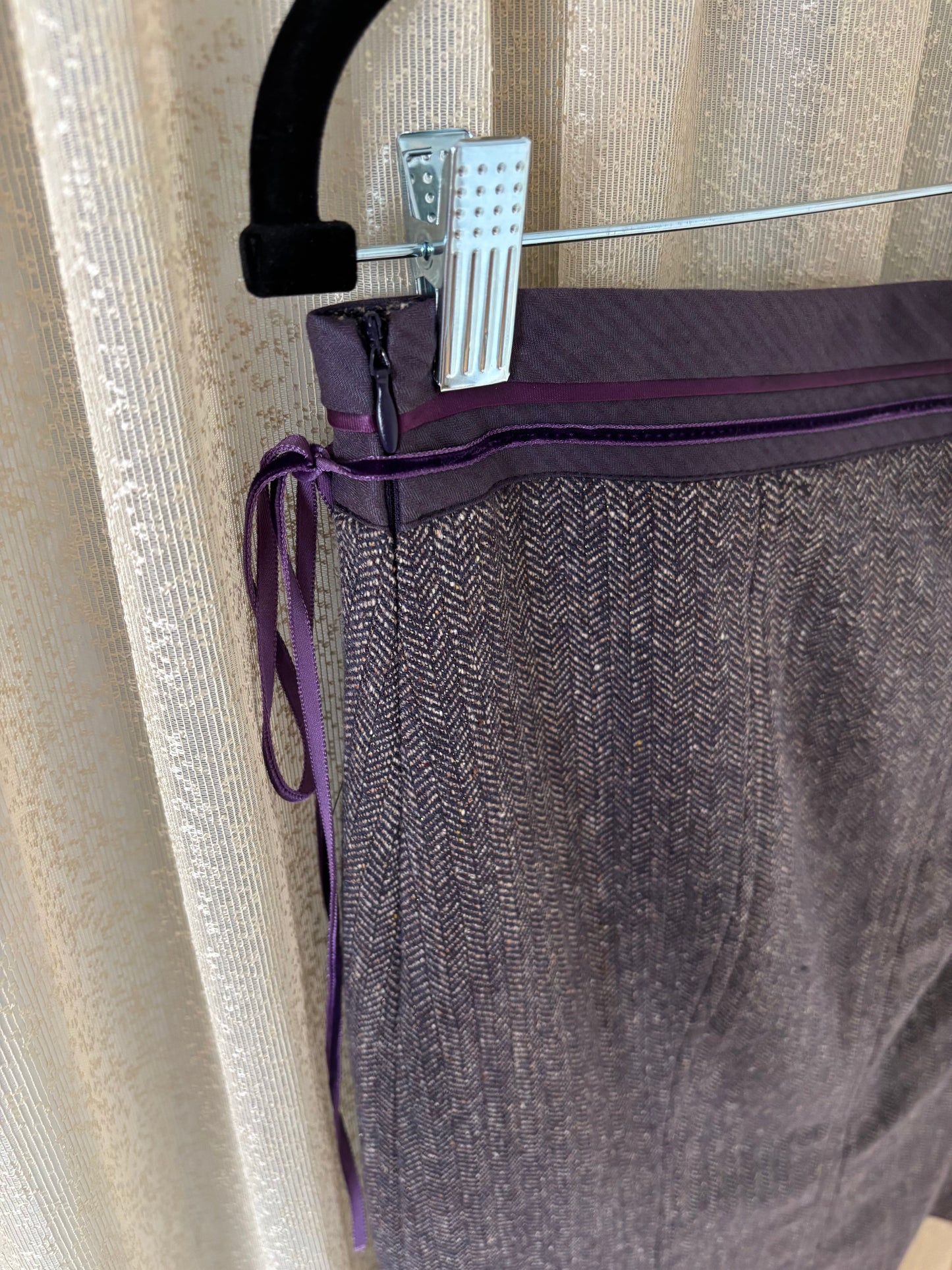 Schumacher purple wool skirt