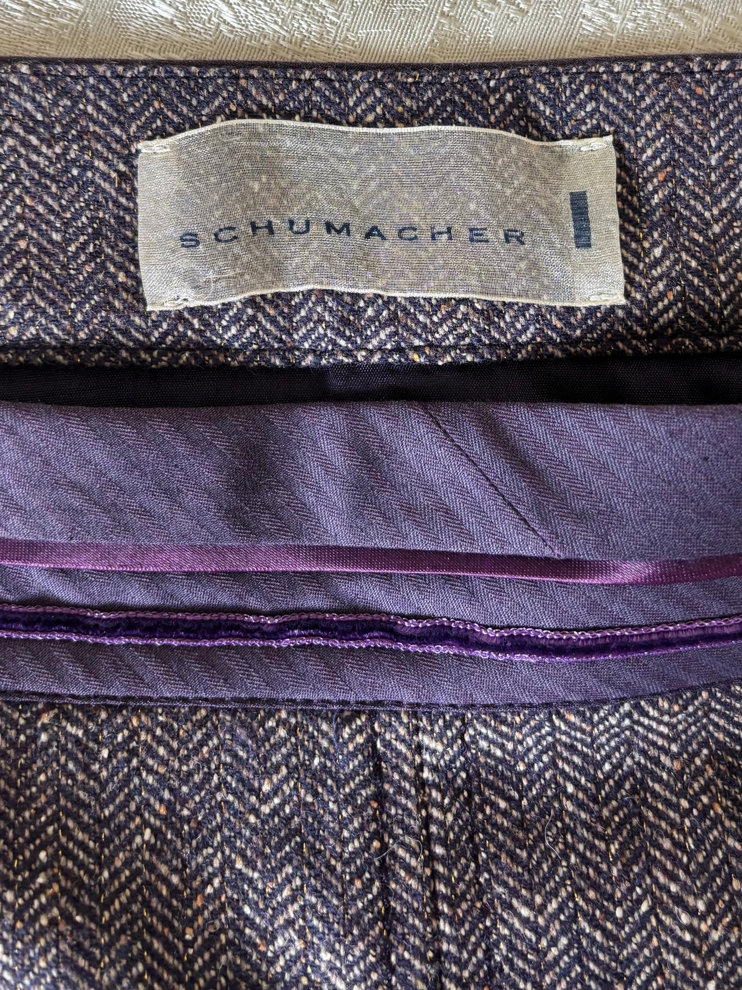 Schumacher purple wool skirt