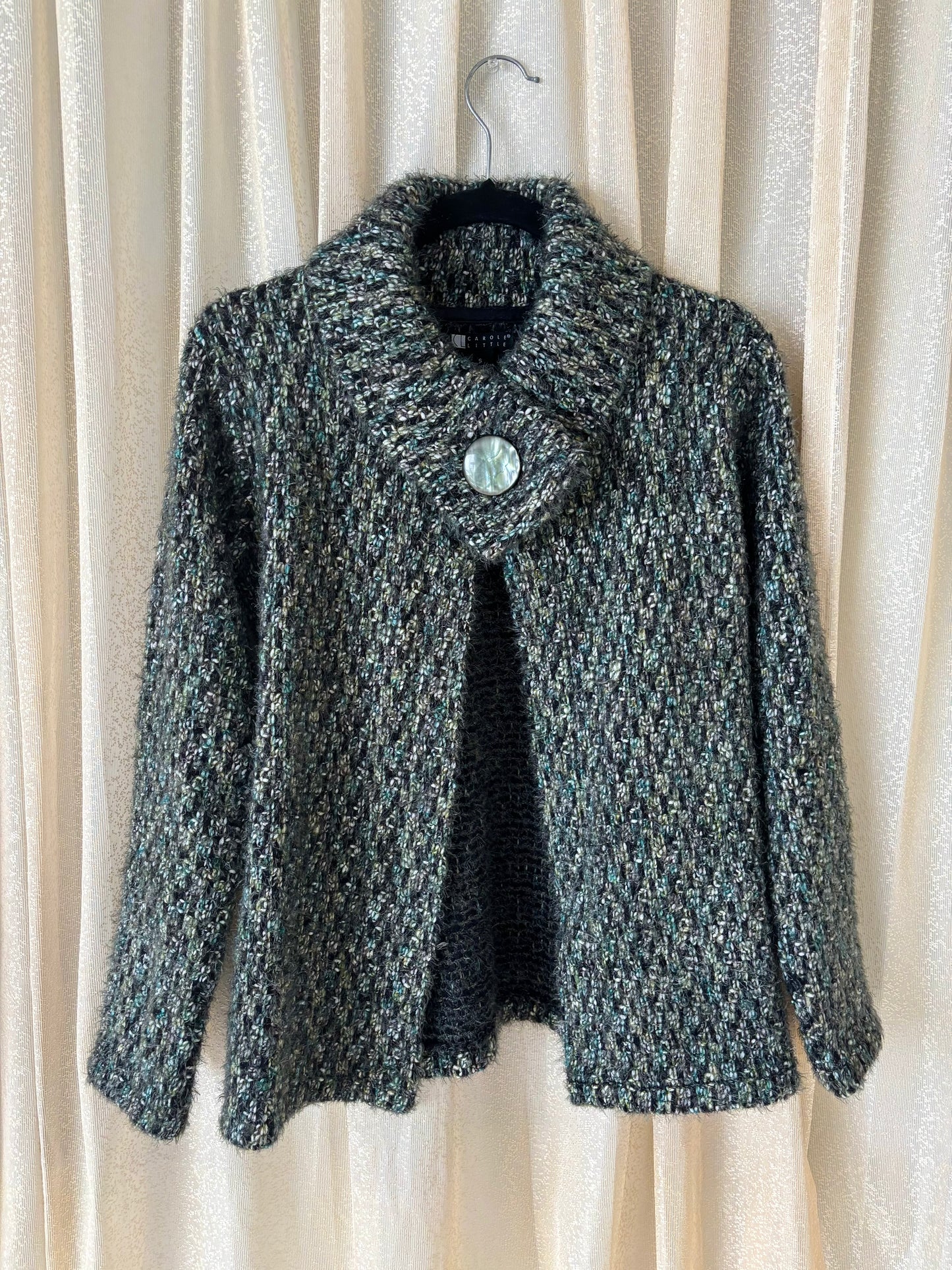 Vintage emerald button sweater