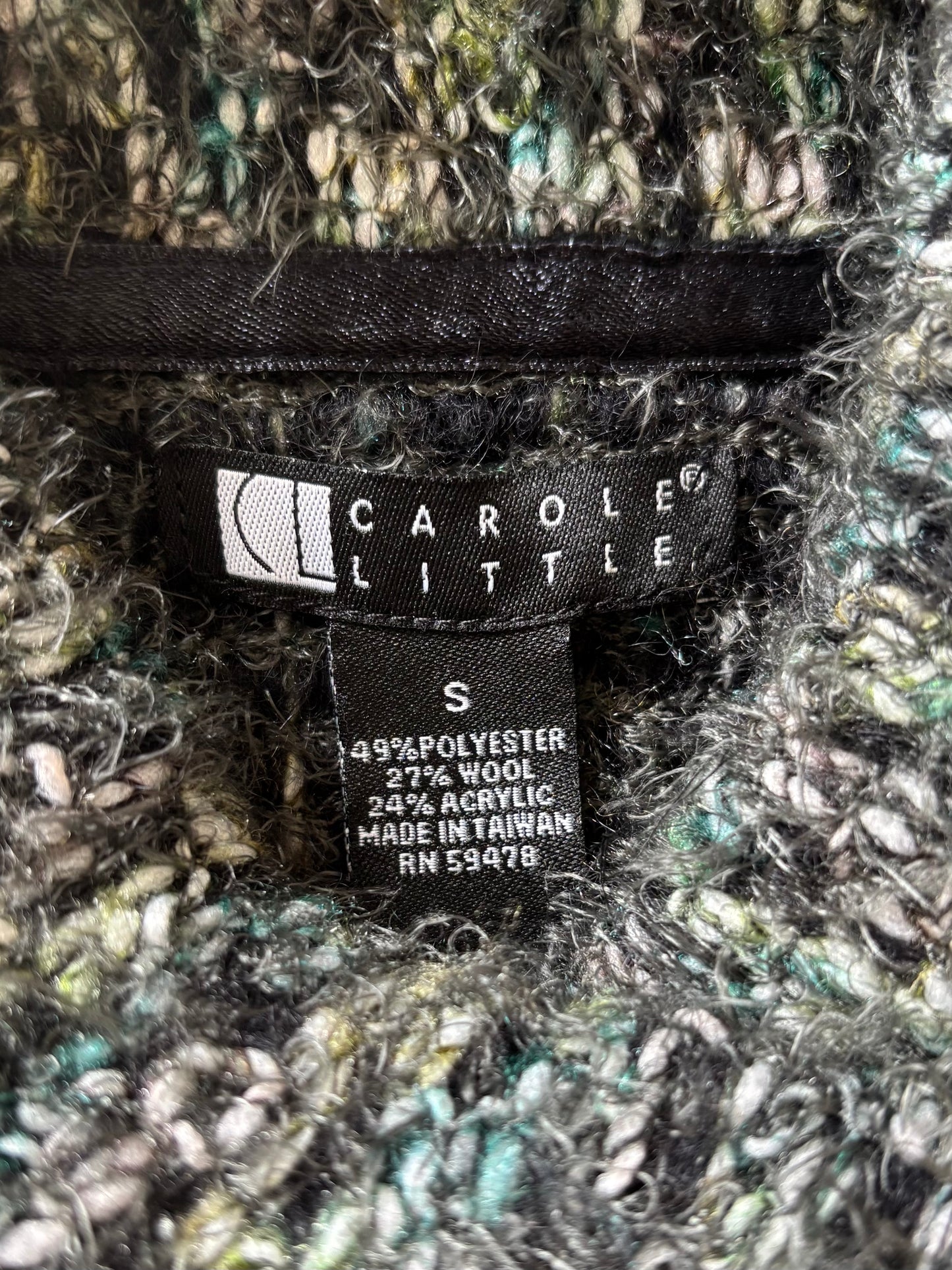 Vintage emerald button sweater