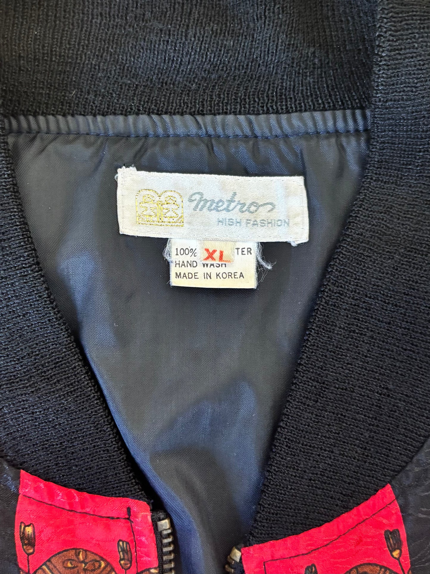 80s Korean hot air balloon baroque bomber jacket