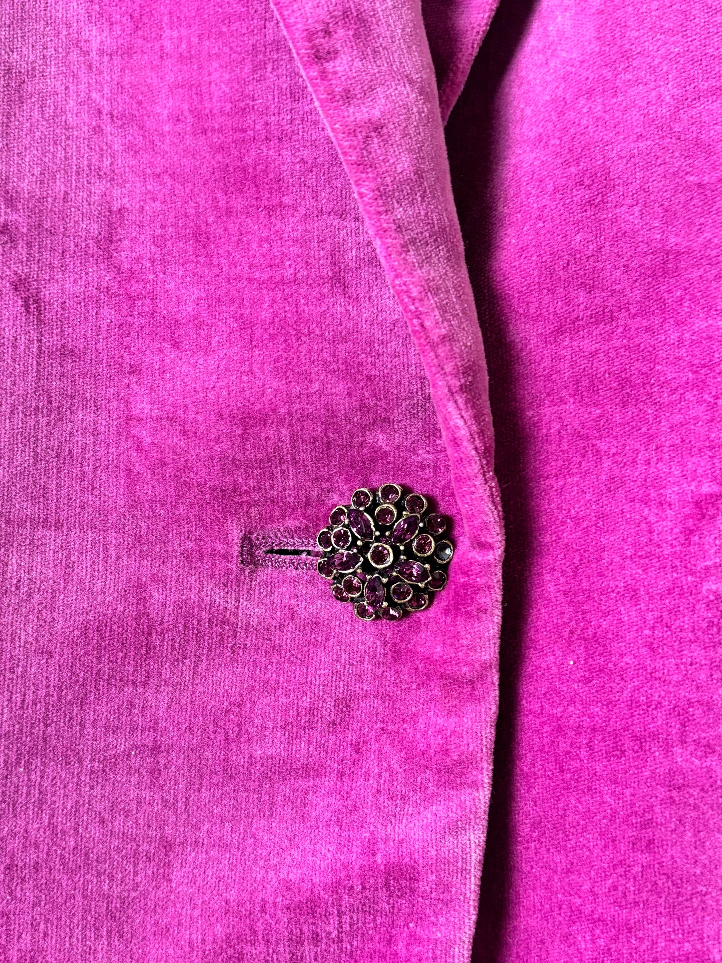 Plum cotton velvet blazer
