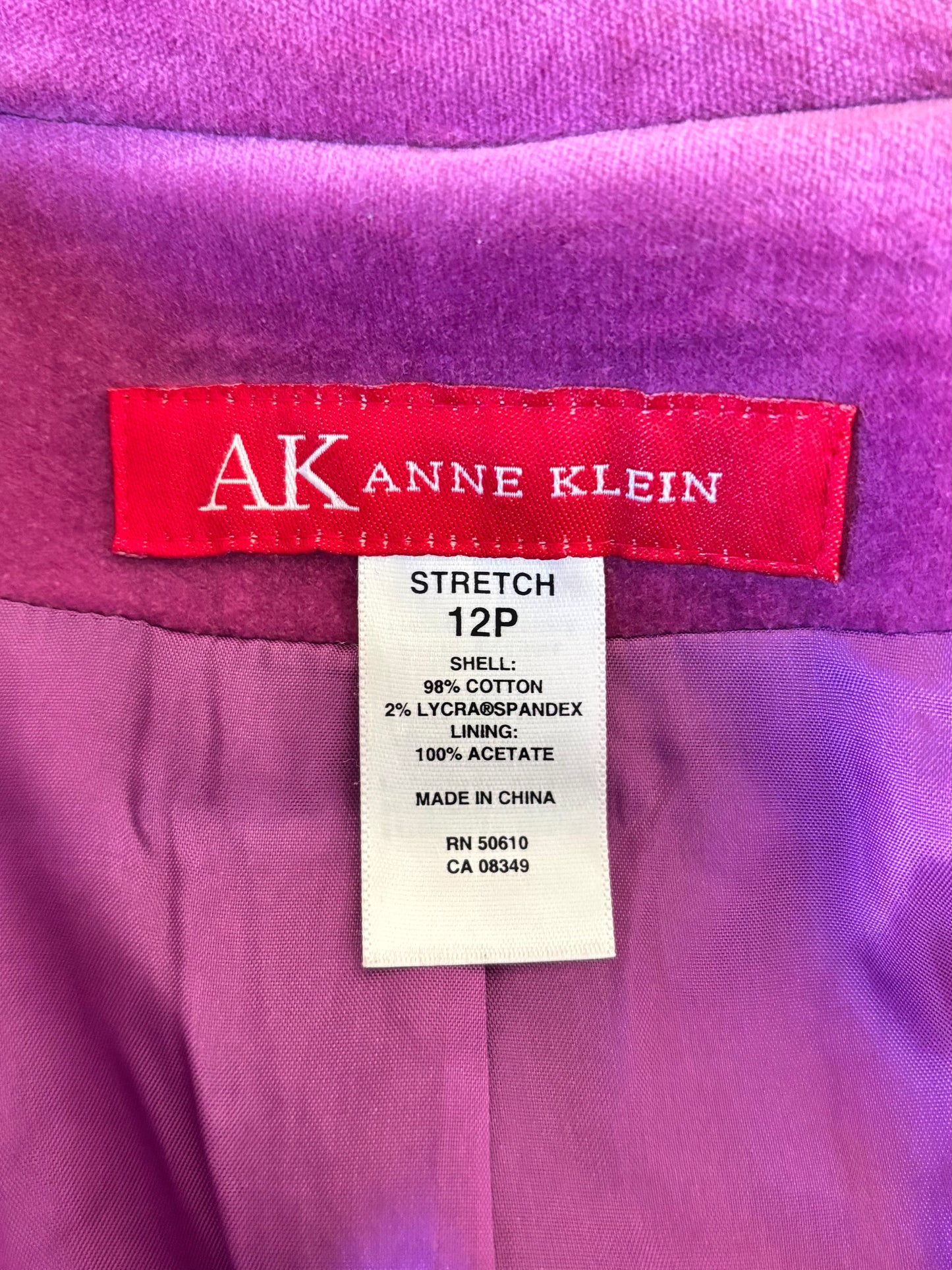 Plum cotton velvet blazer