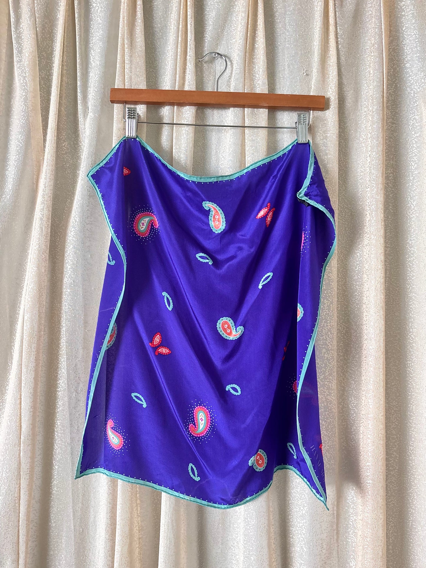 Vintage Hanae Mori silk paisley scarf