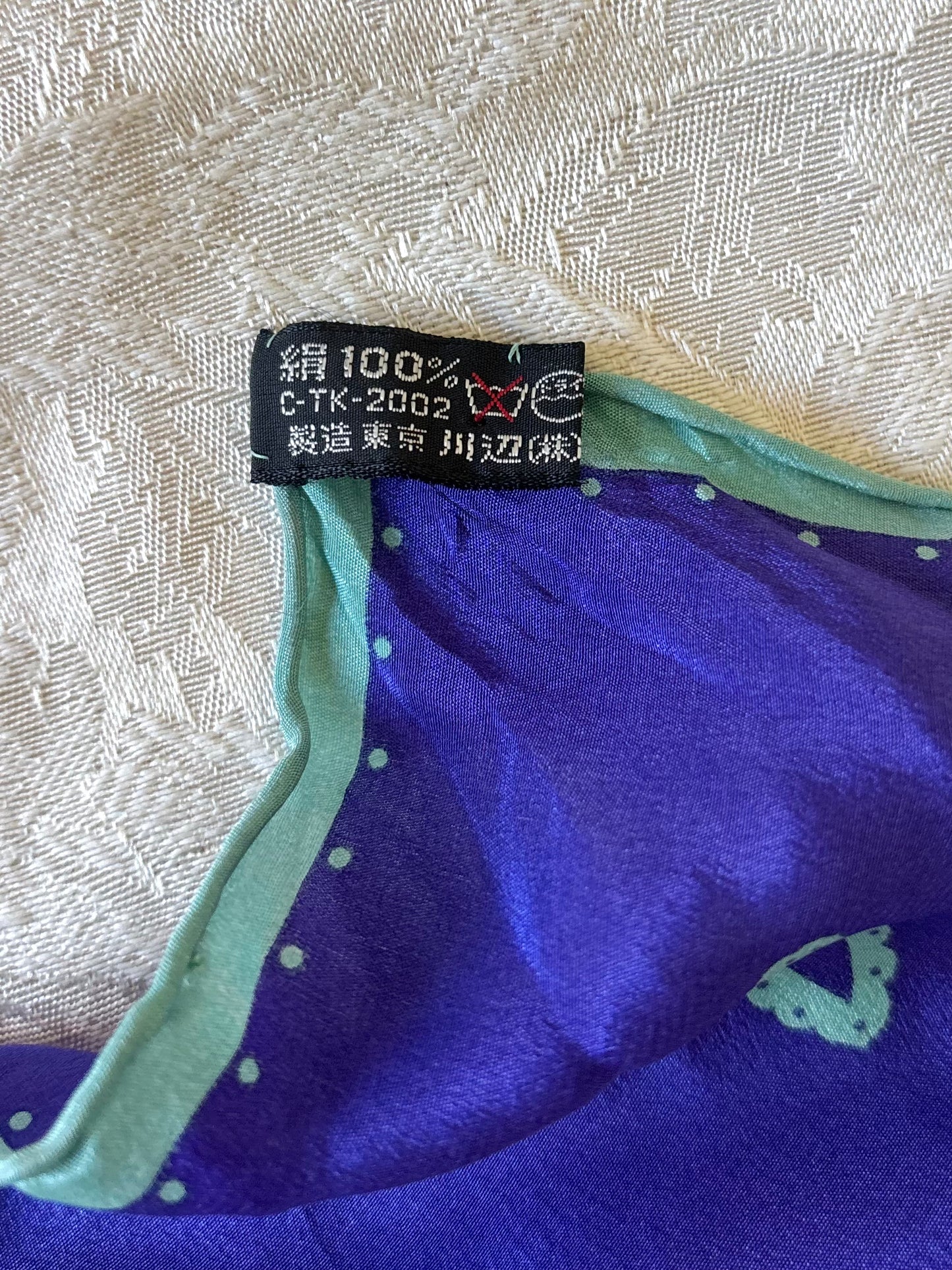 Vintage Hanae Mori silk paisley scarf