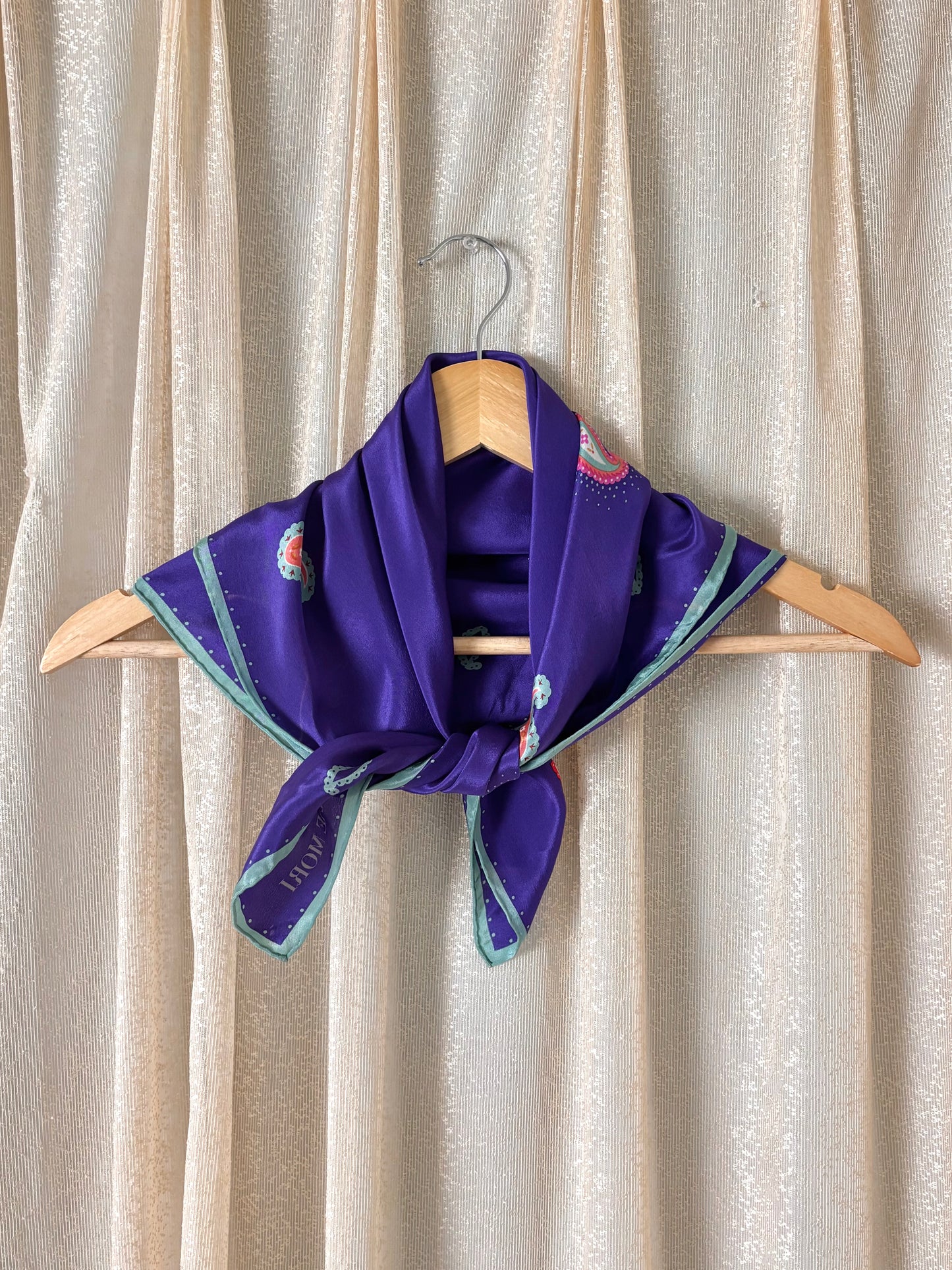 Vintage Hanae Mori silk paisley scarf