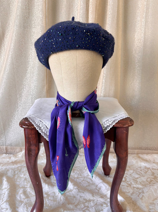 Vintage Hanae Mori silk paisley scarf