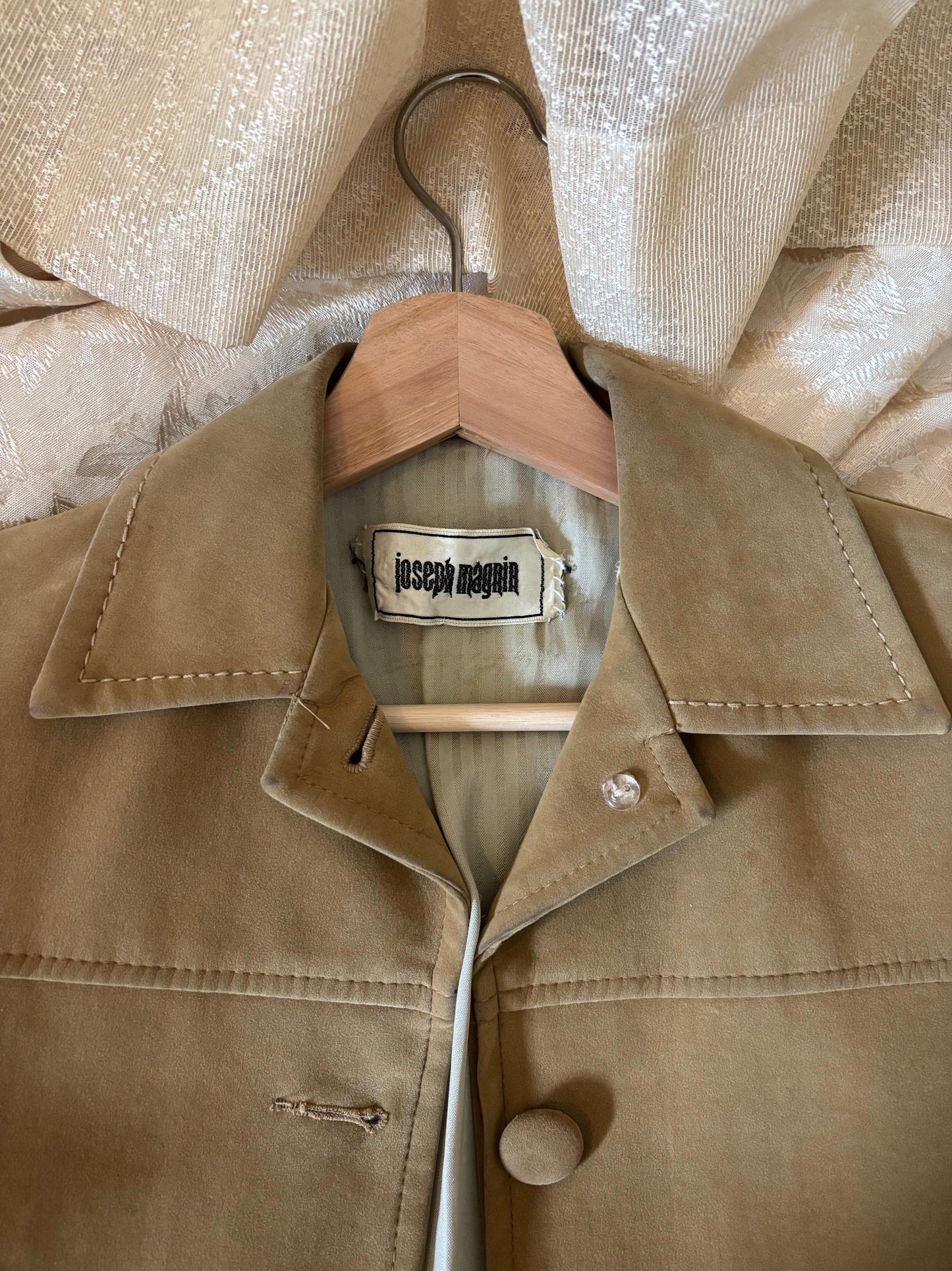 60s Joseph Magnin cotton suede jacket