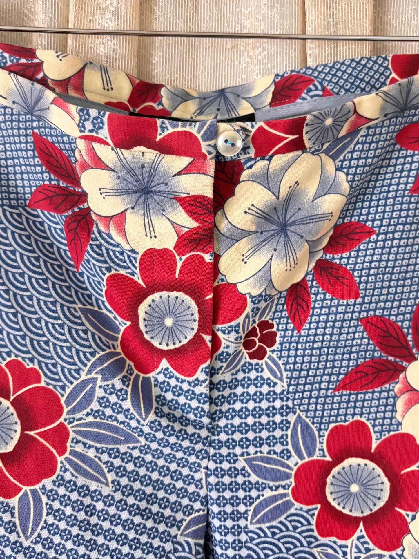 Vintage cotton floral print pants