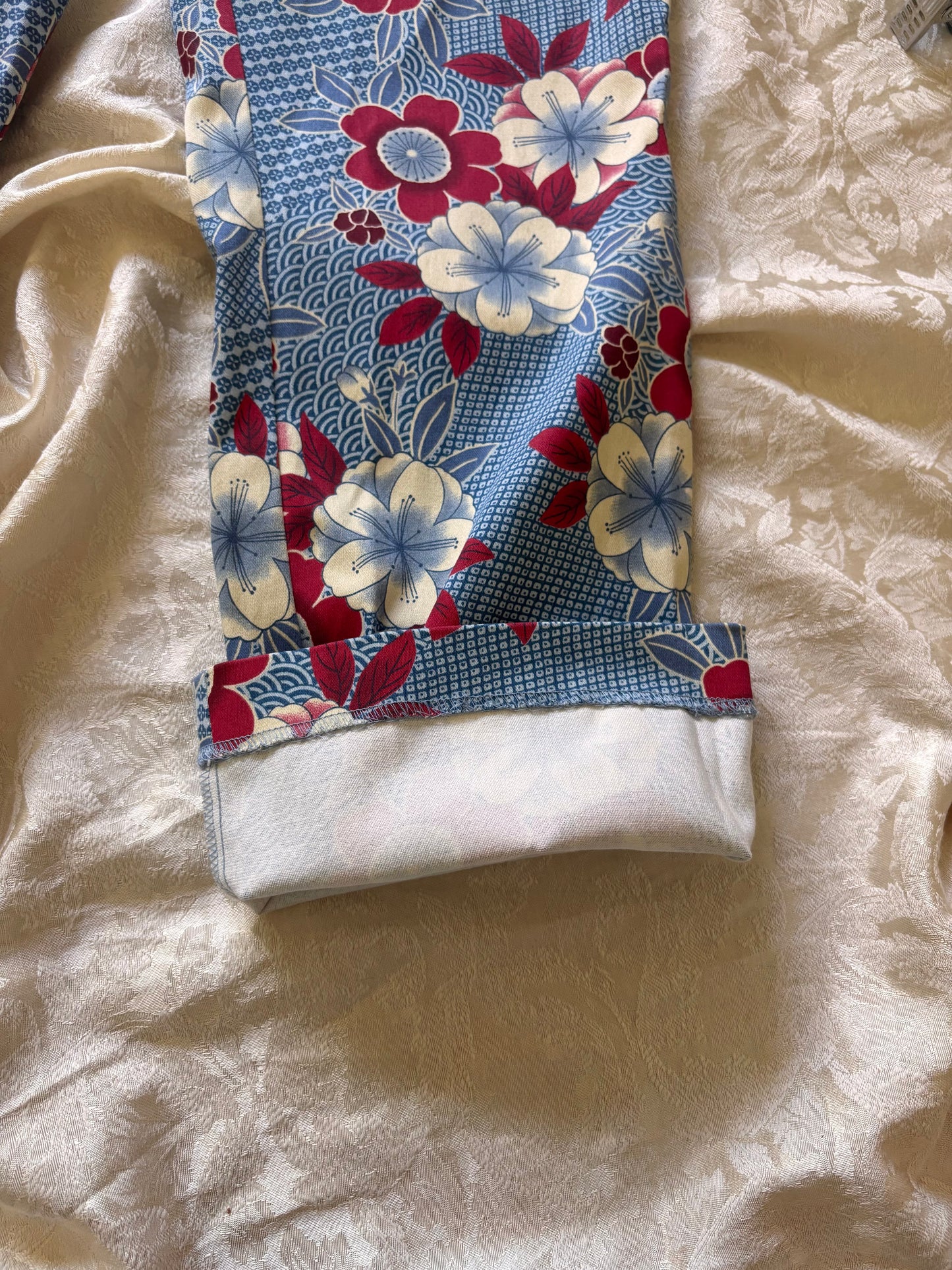 Vintage cotton floral print pants