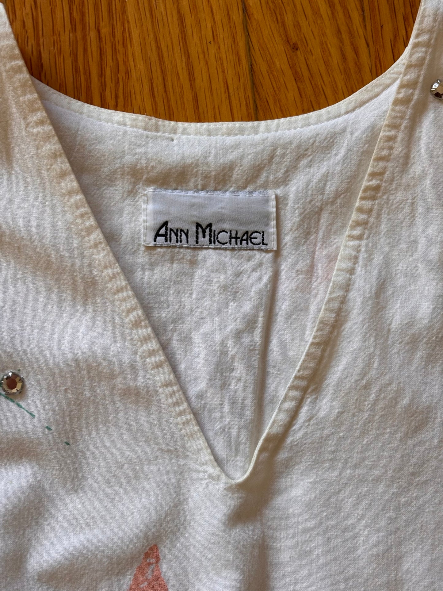 80s star paint splatter tunic