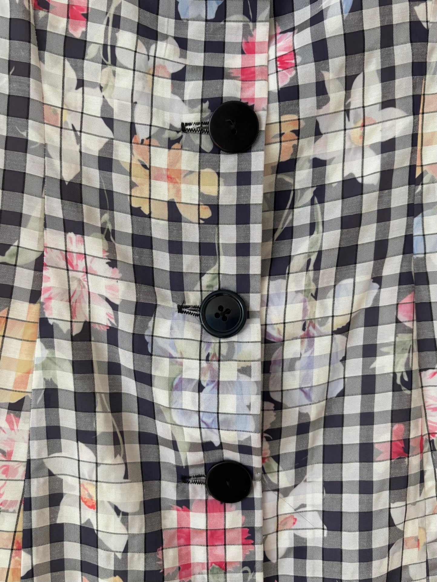 Checkered floral dress