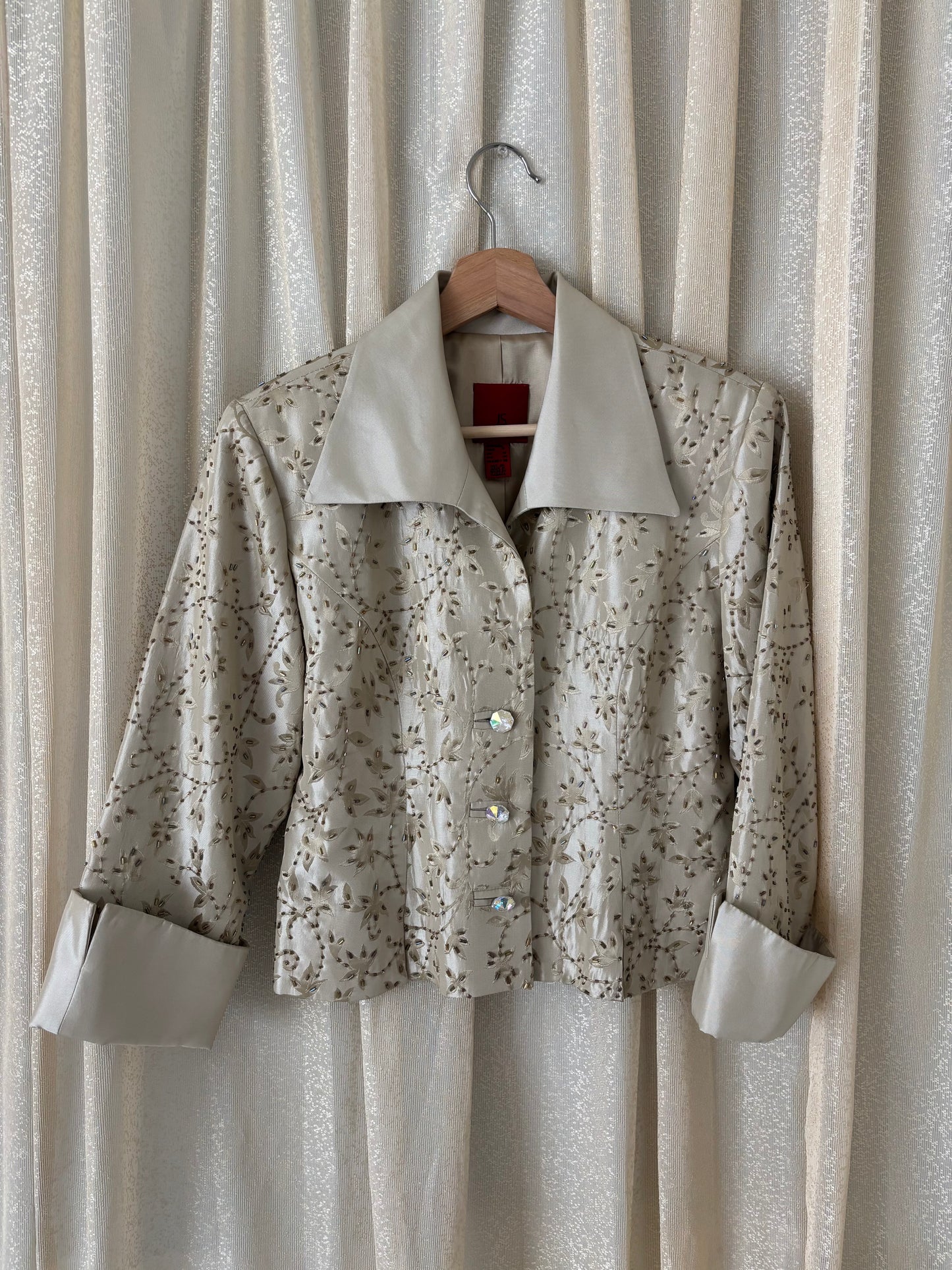 Bead embroidered evening jacket
