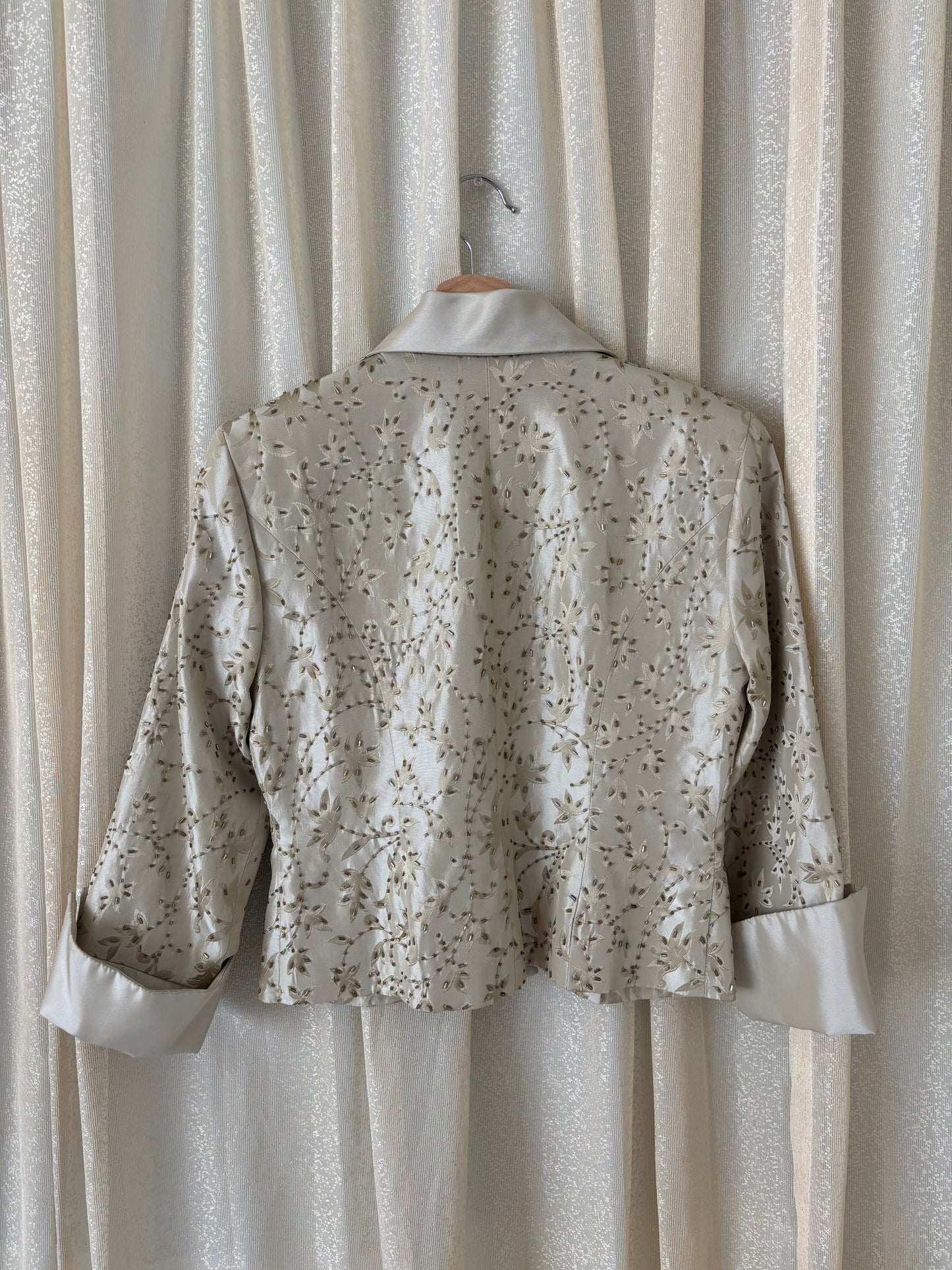 Bead embroidered evening jacket