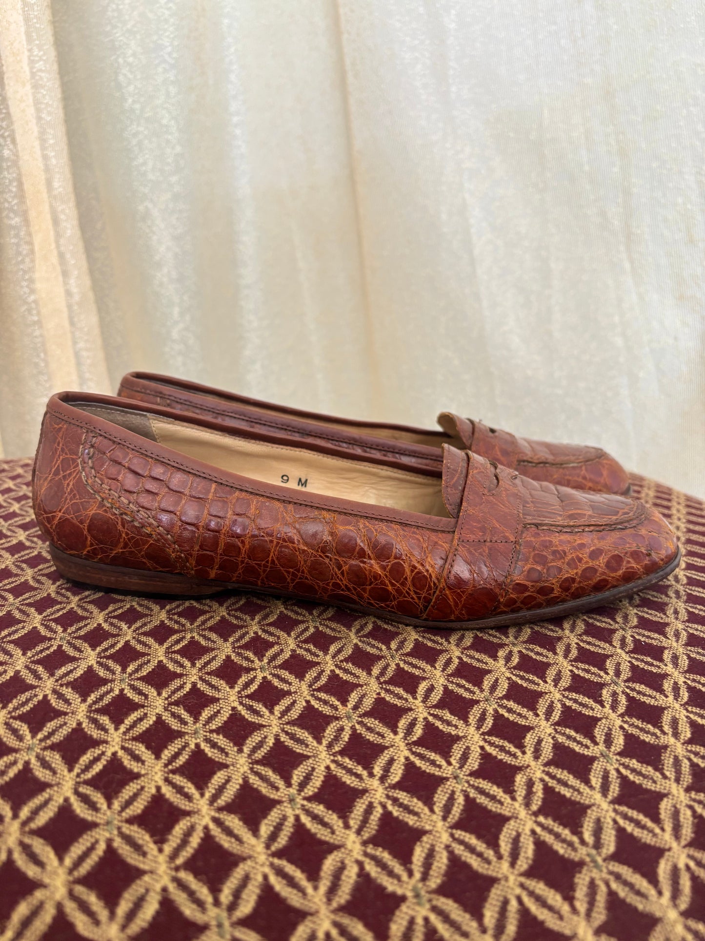 Sesto Meucci crocodile loafers