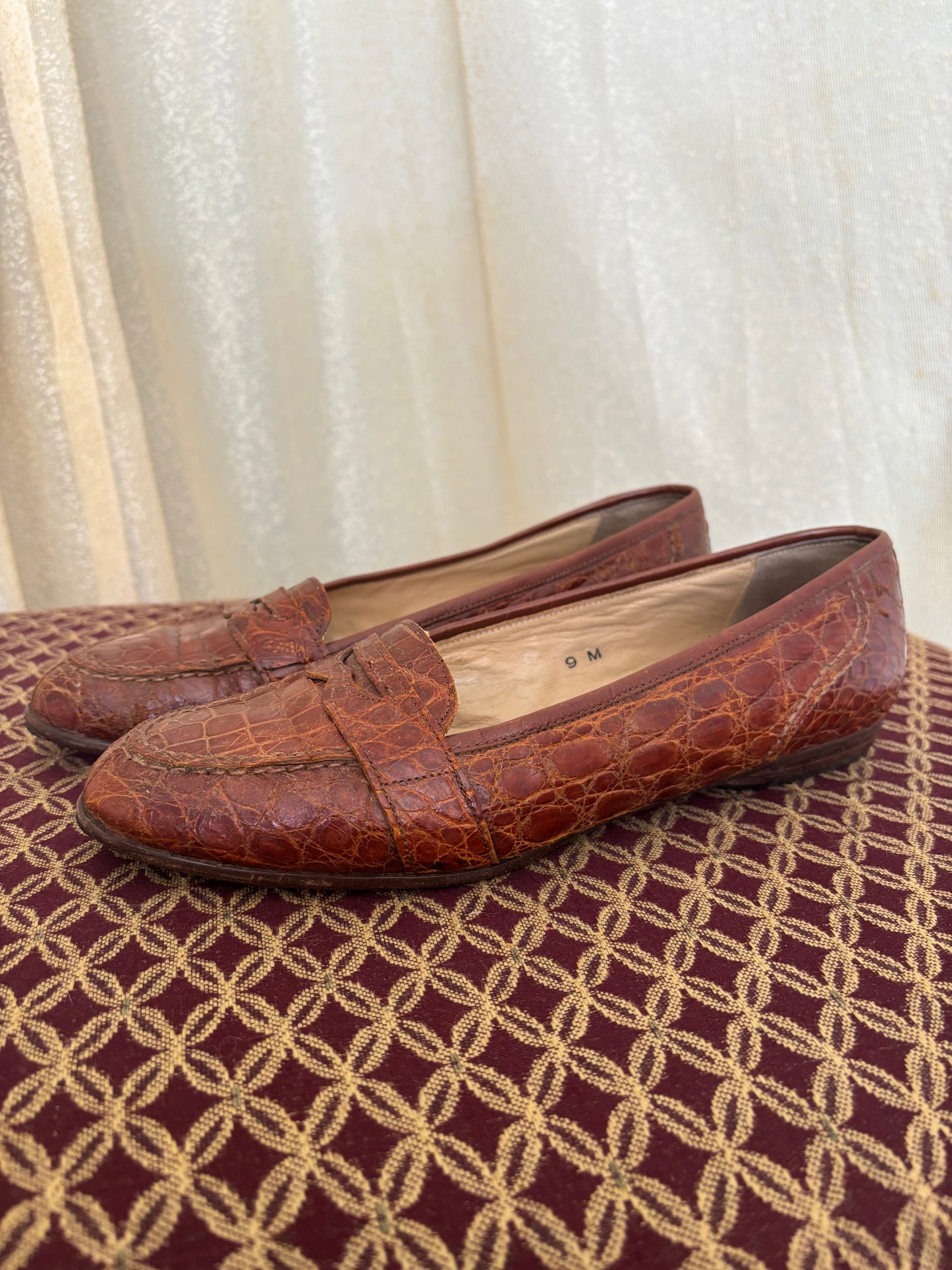 Sesto Meucci crocodile loafers
