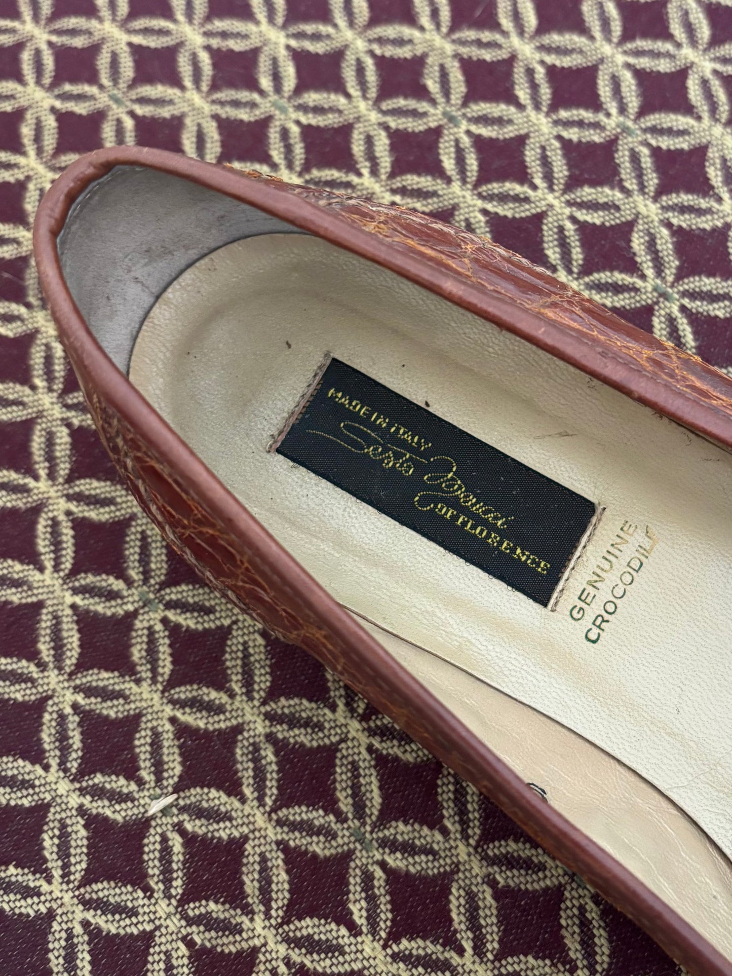 Sesto Meucci crocodile loafers