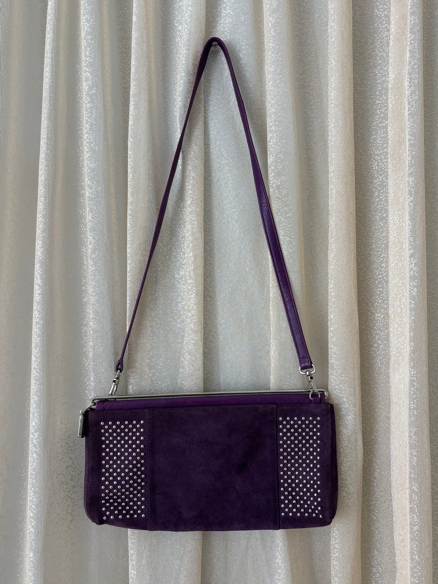 Italian studded suede bag