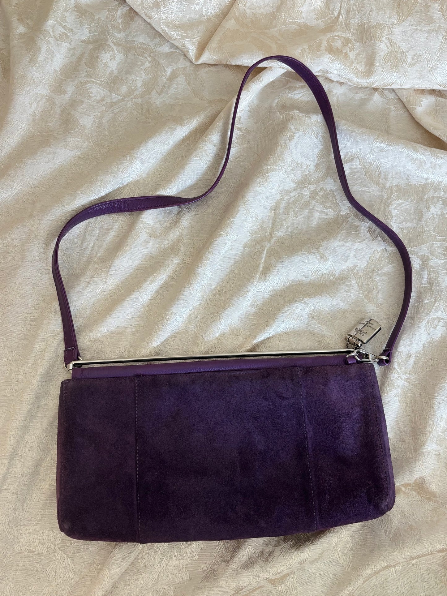 Italian studded suede bag