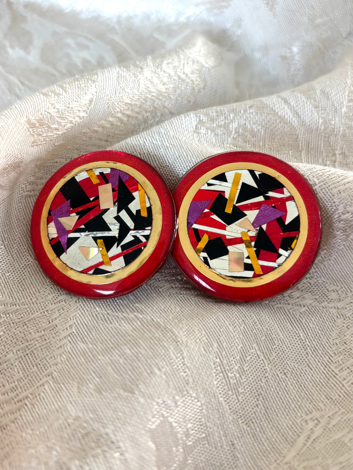 80s clip on earrings