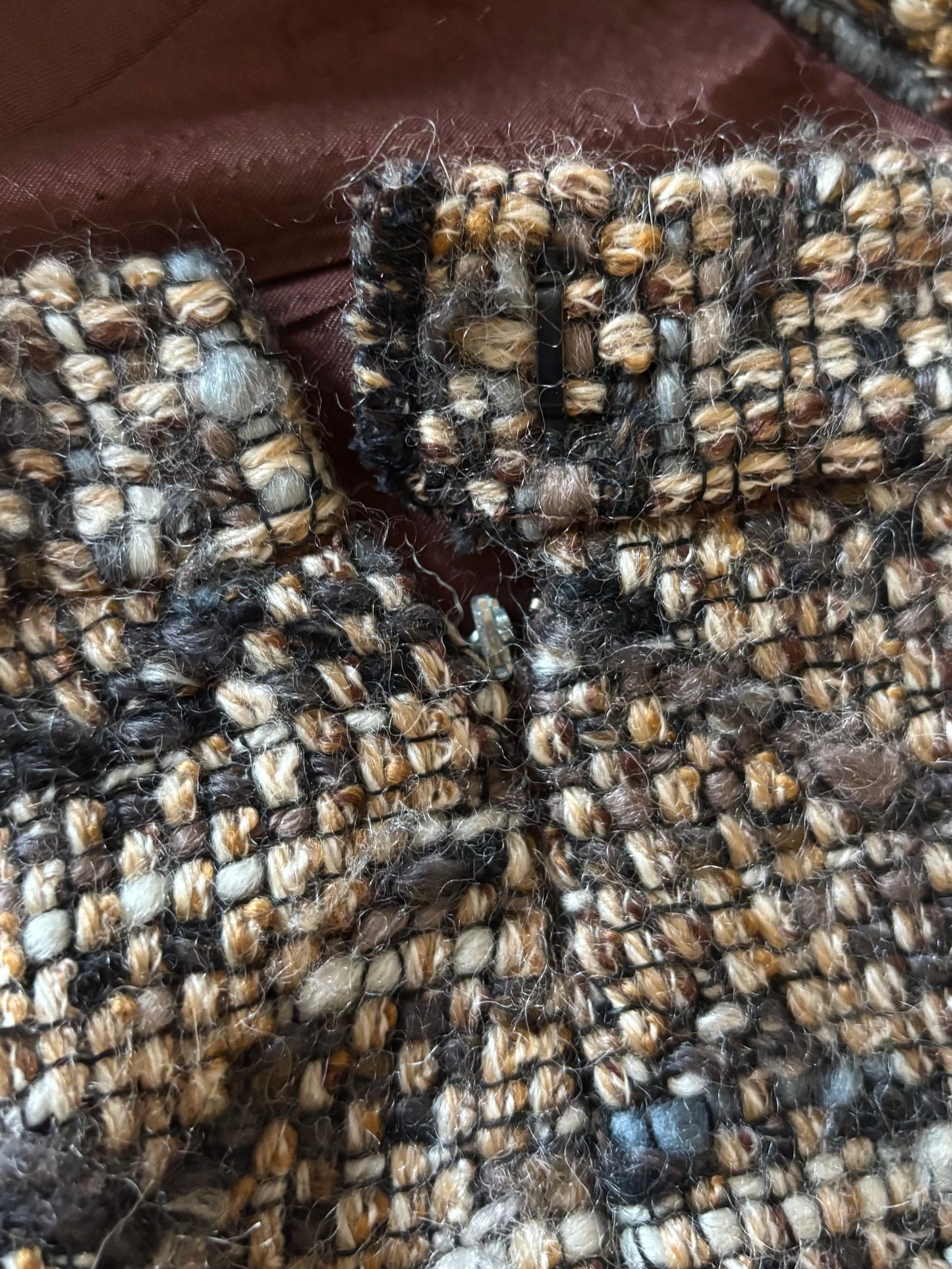 60s wool chevron skirt