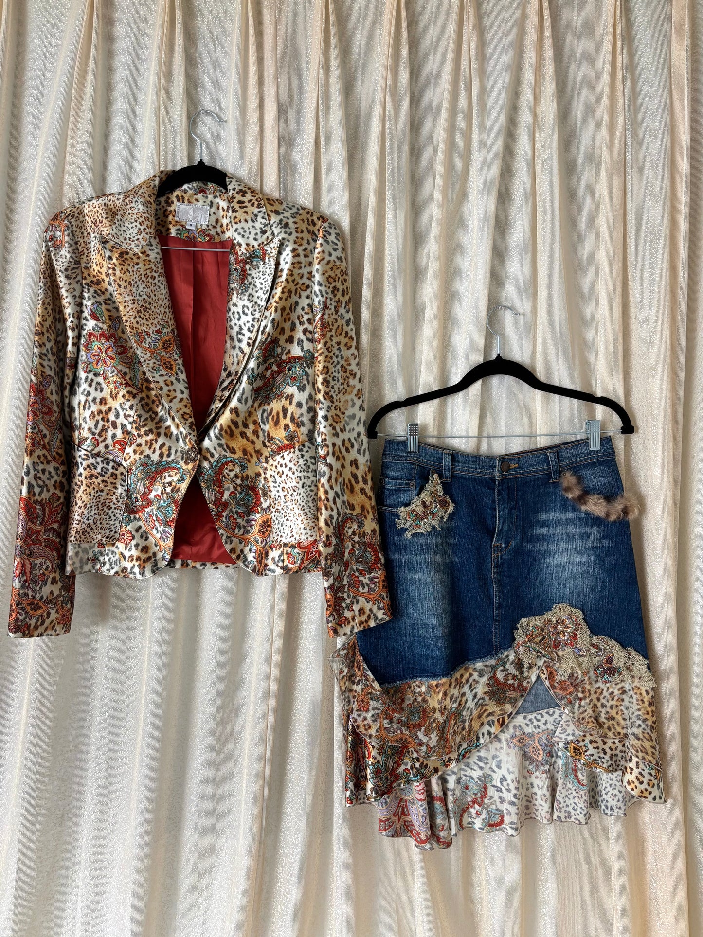 90s Alberto Makali 2pc leopard set