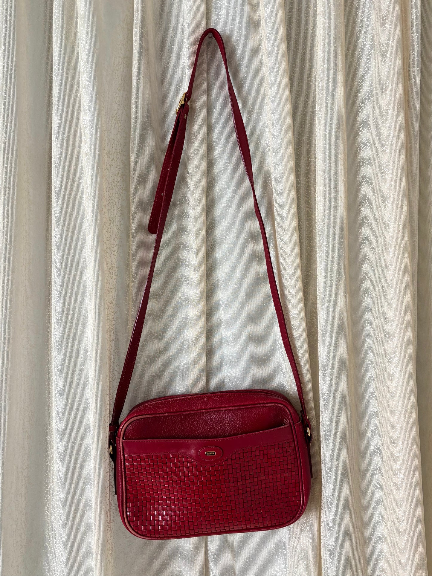 Bally woven leather crossbody