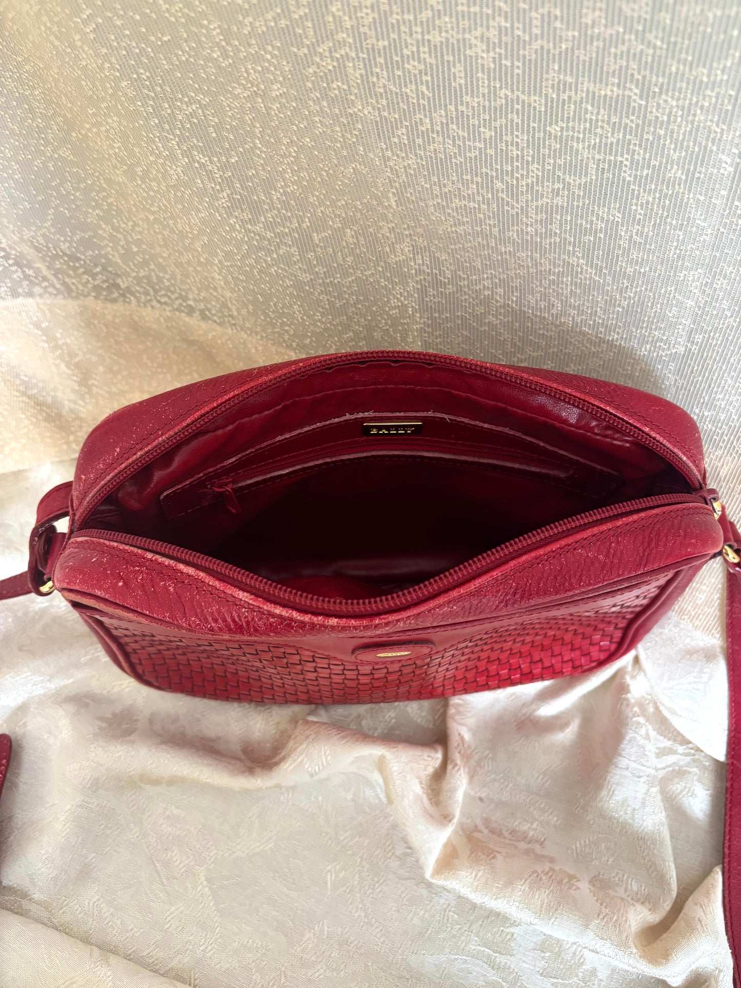 Bally woven leather crossbody