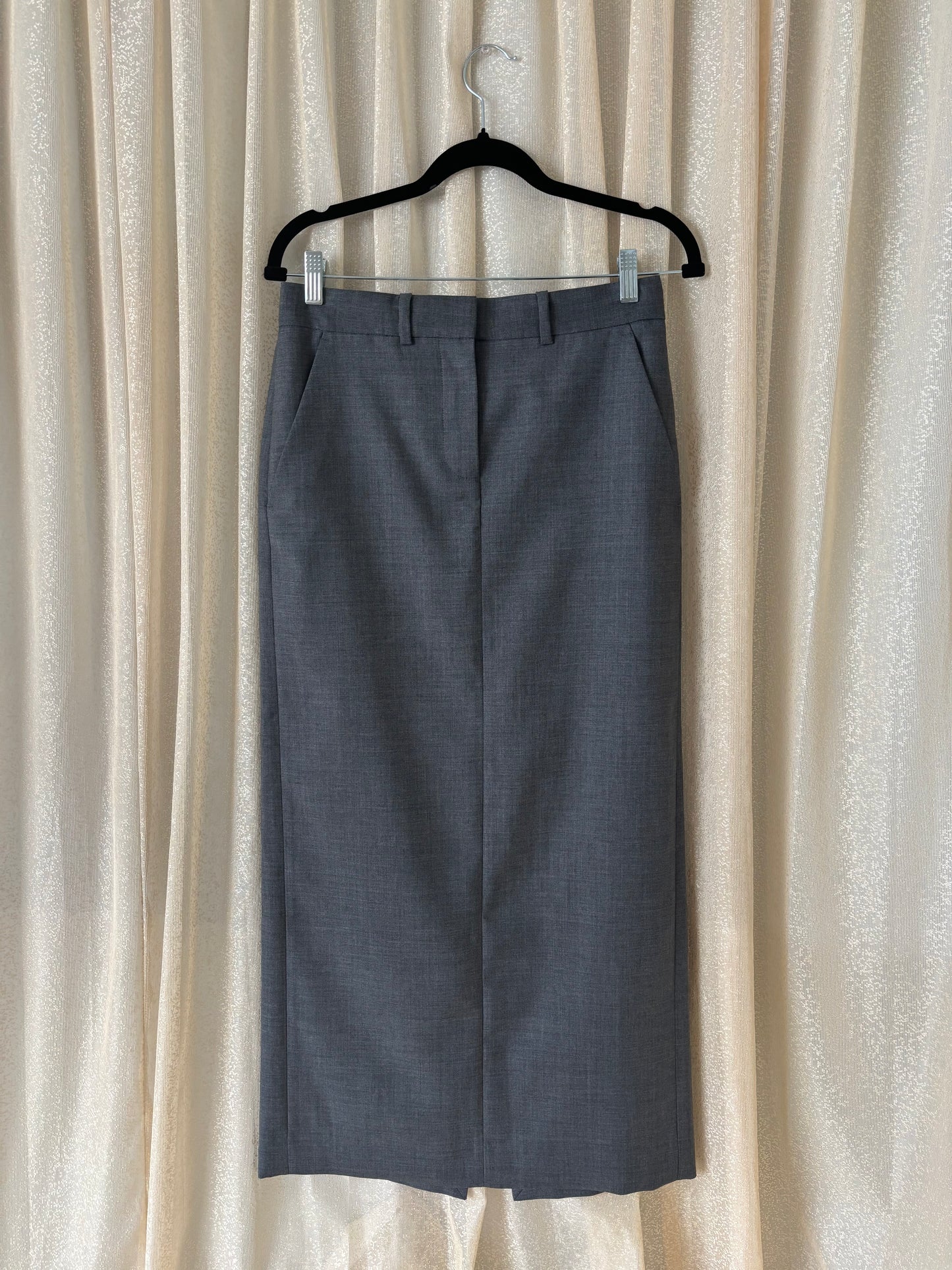 COS wool column maxi skirt