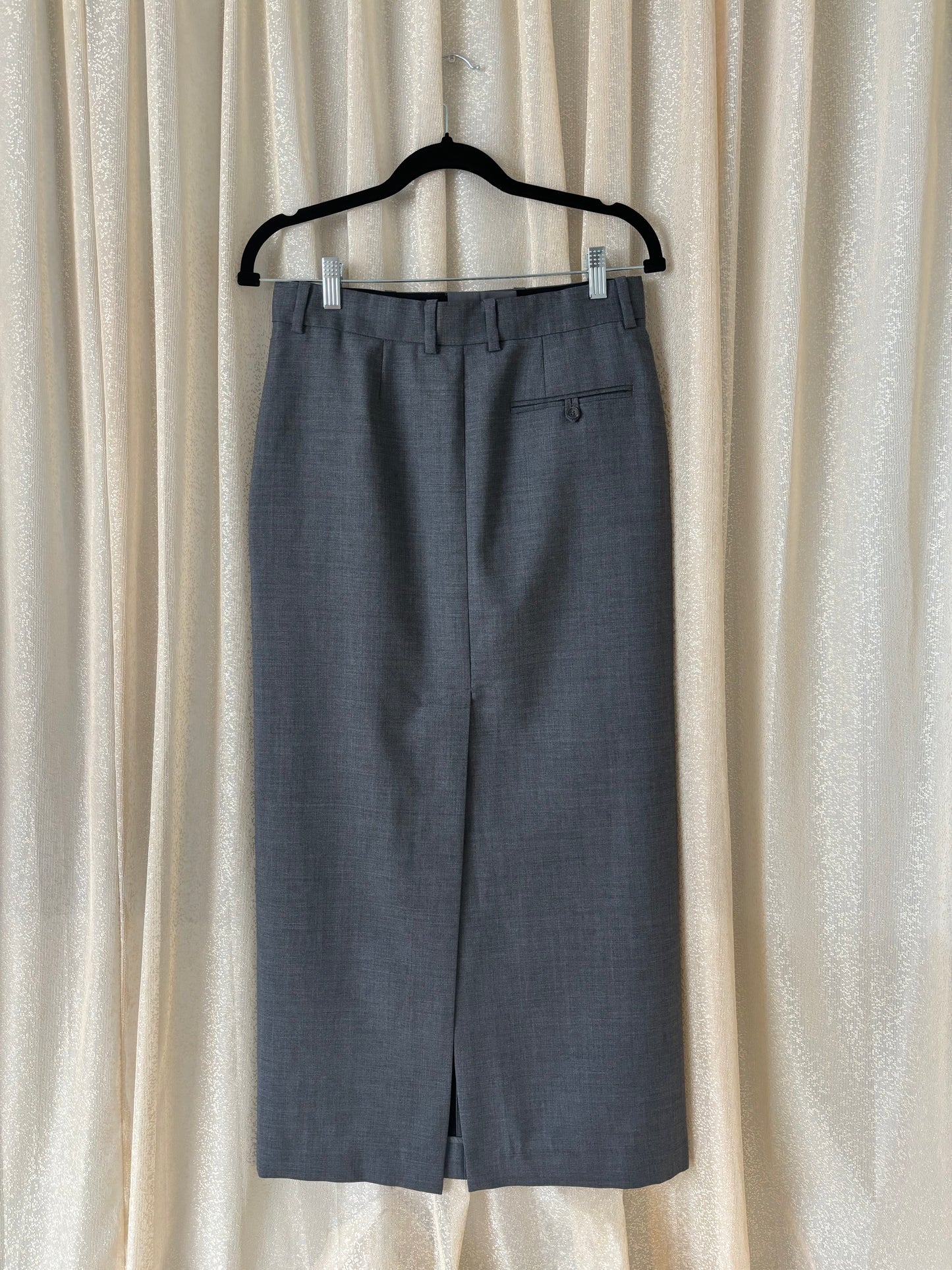 COS wool column maxi skirt