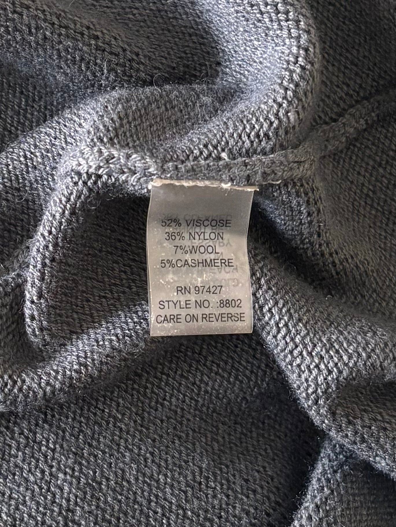 Grey chain embellished knit top
