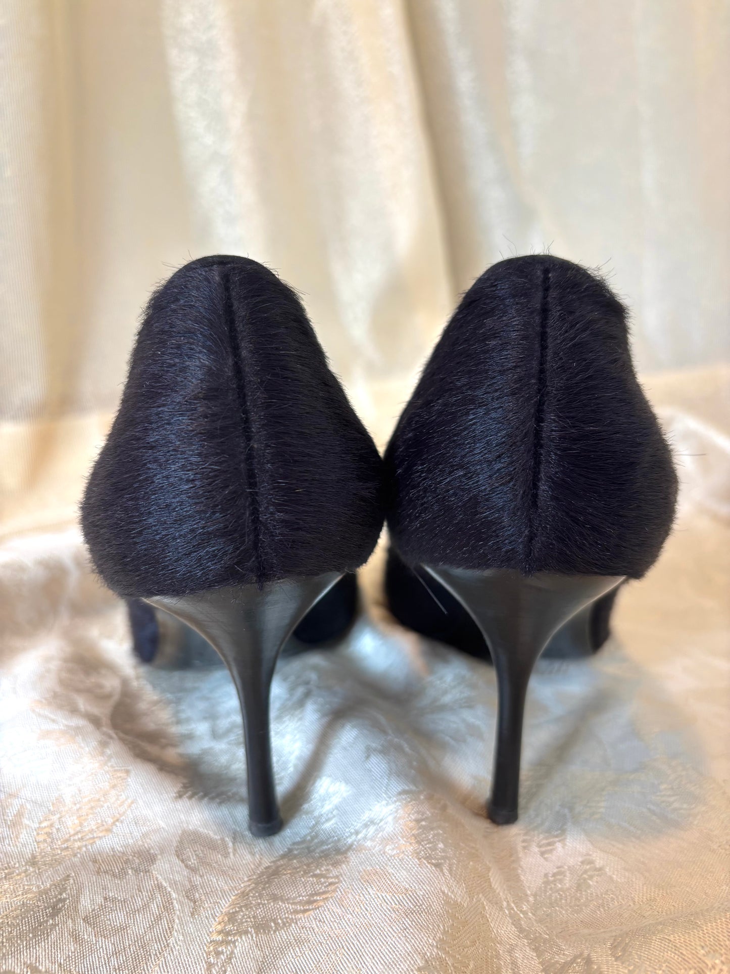 Pierre Hardy purple pony hair heels