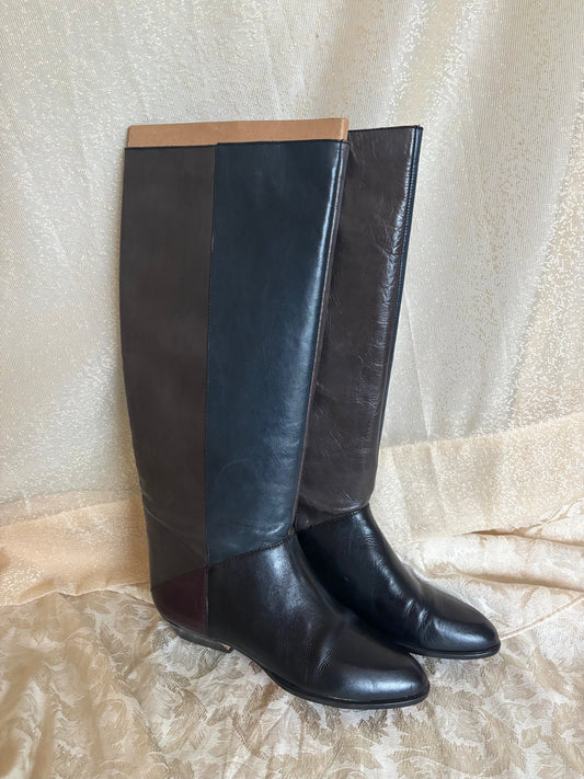 Vintage colorblock boots