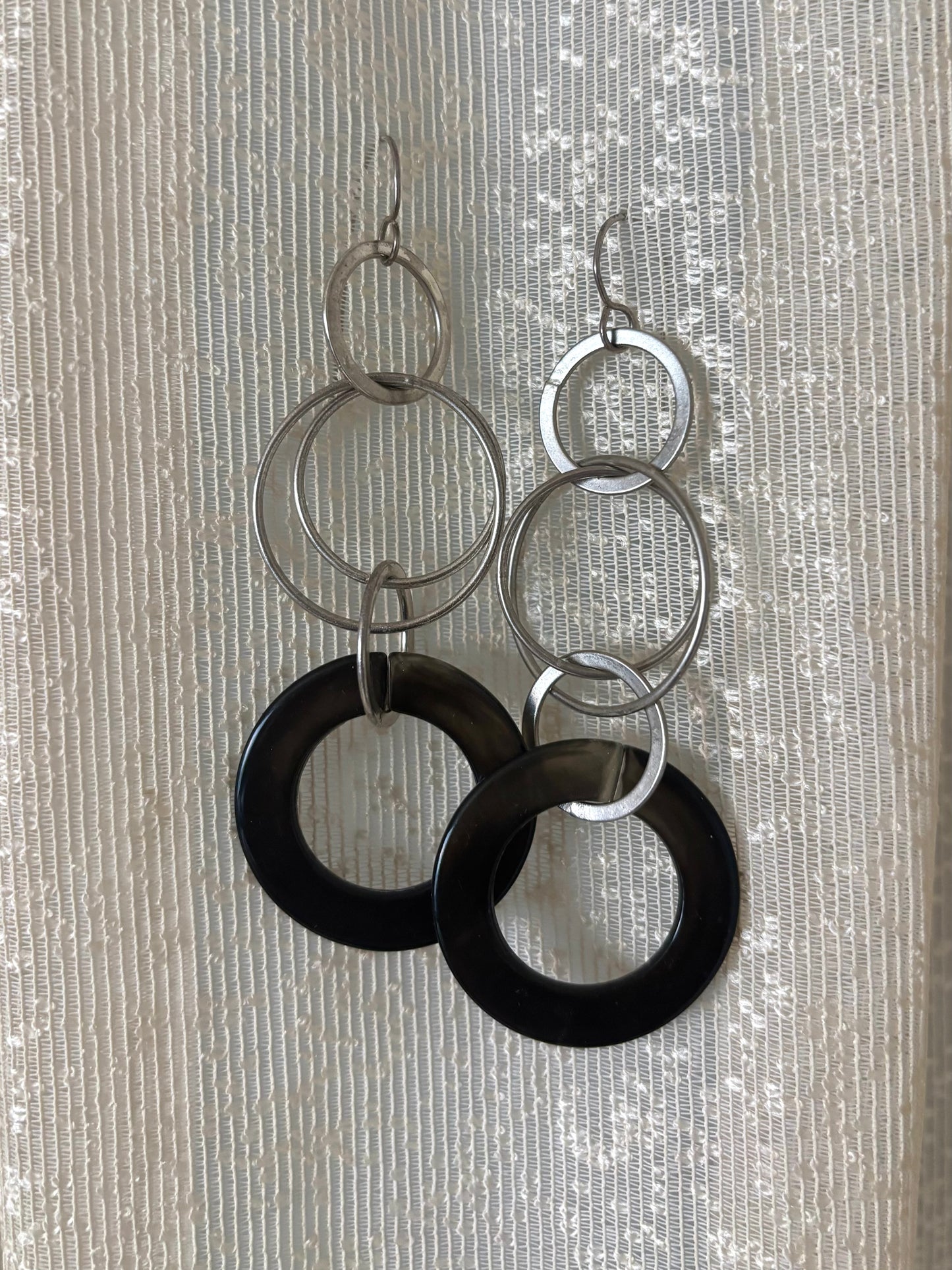 Dangly looping resin earrings