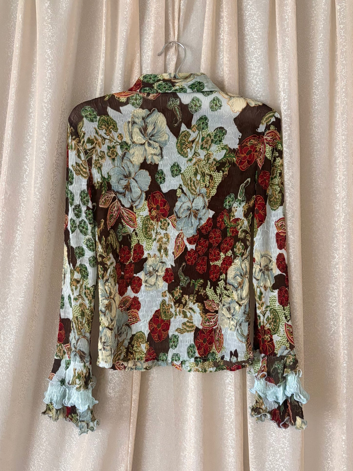 Alberto Makali floral pleated blouse