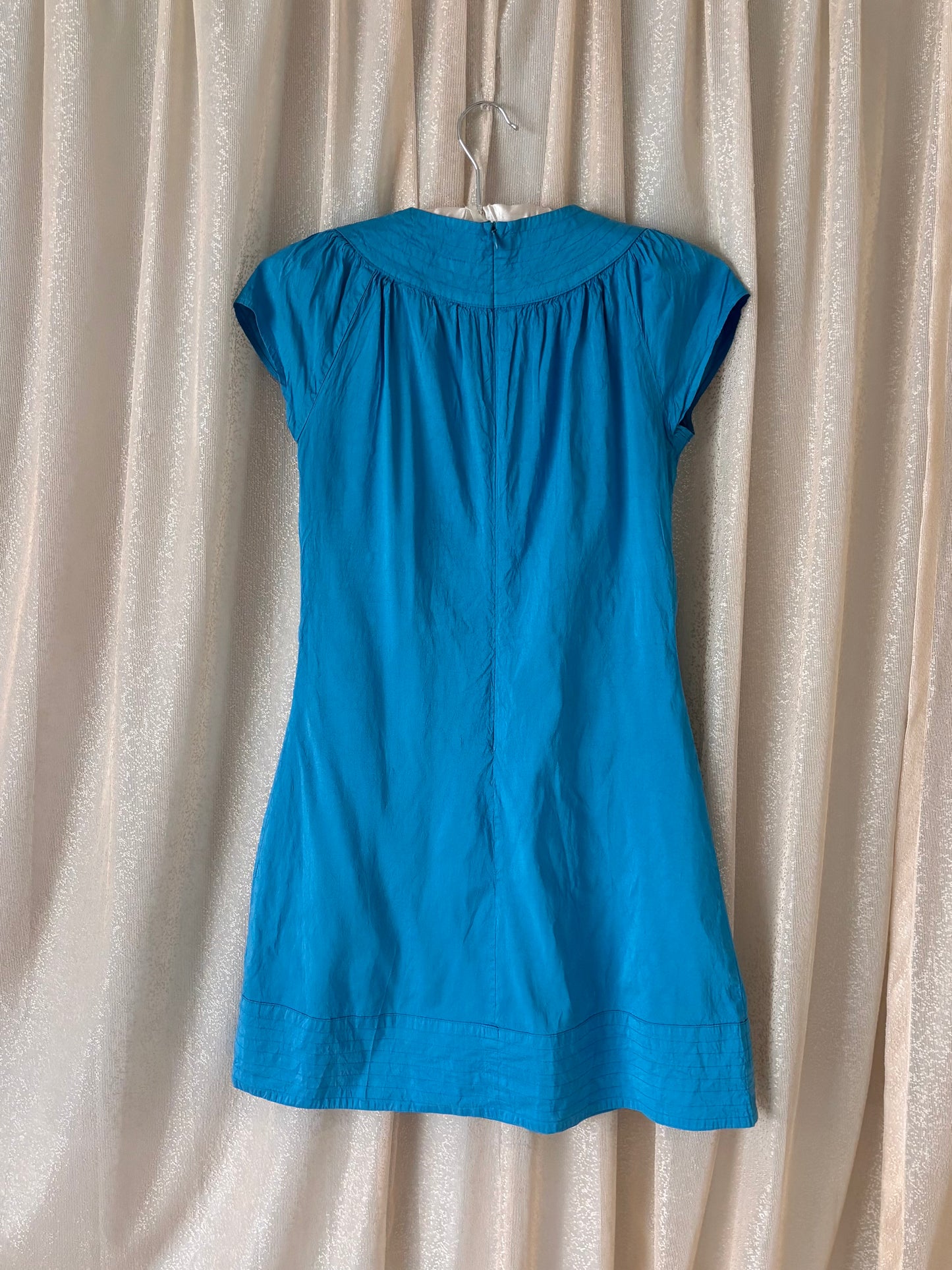 Silk turquoise mini dress