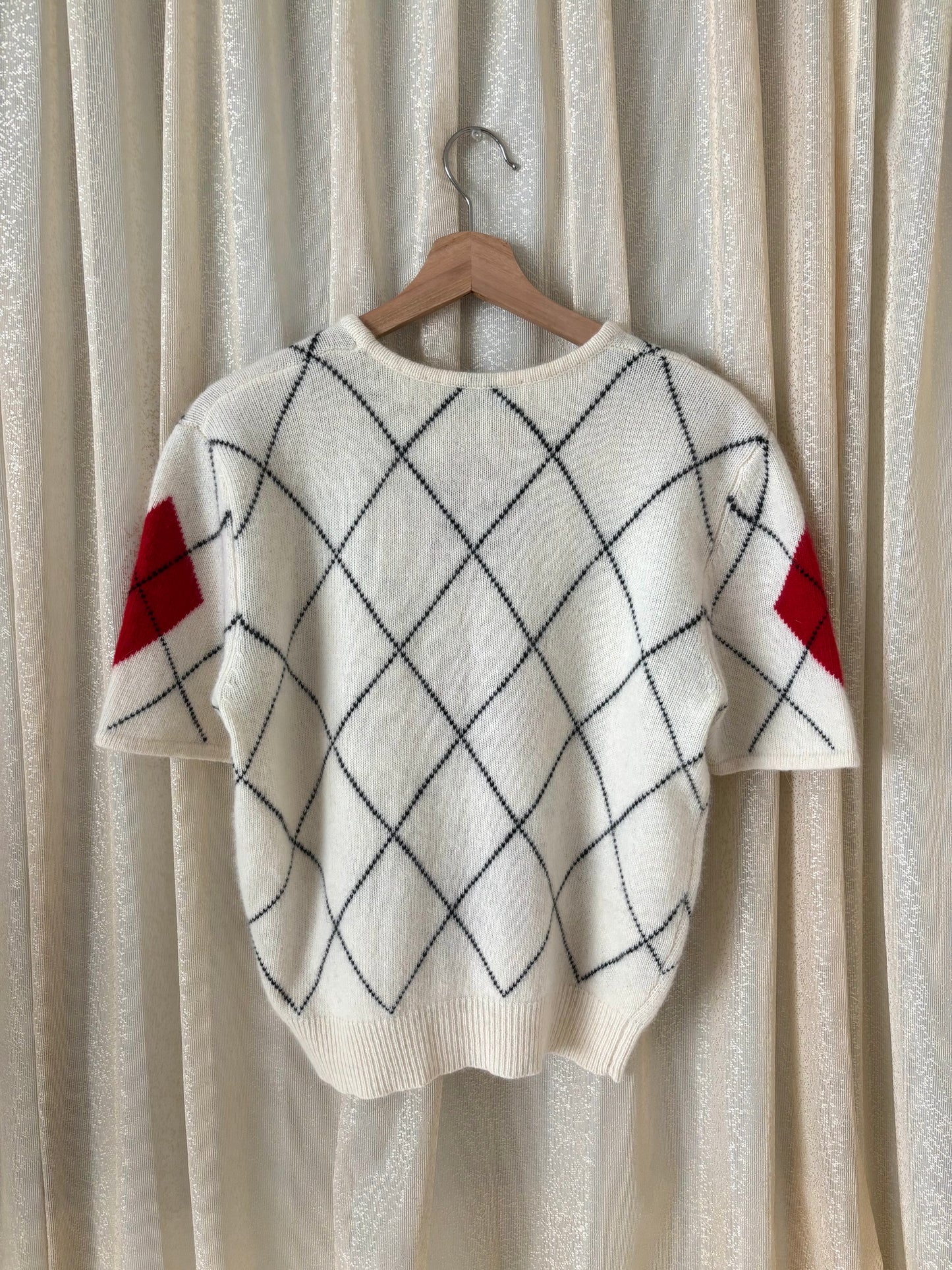 80s wool and angora argyle sweater