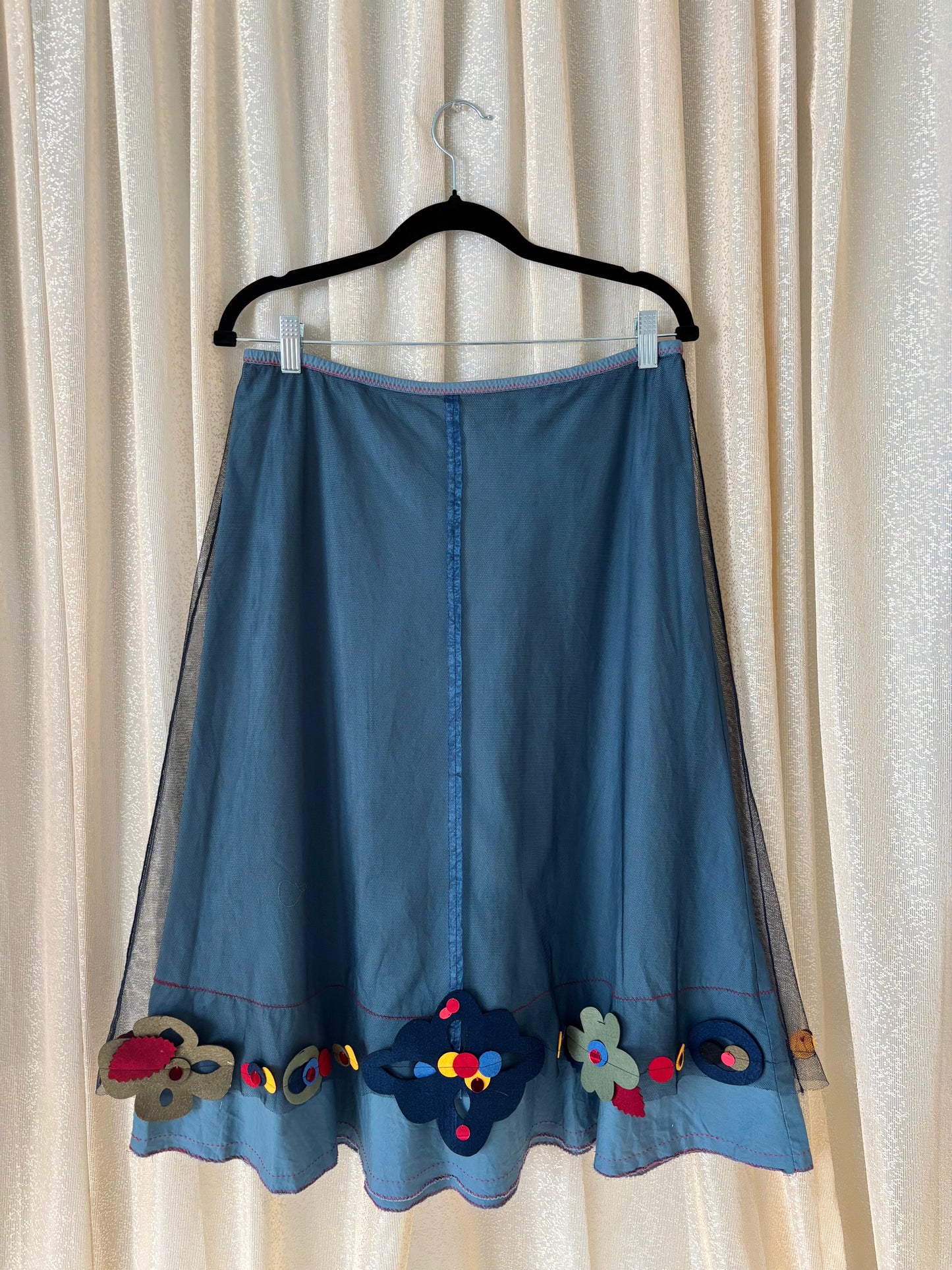 00s felt patch skirt