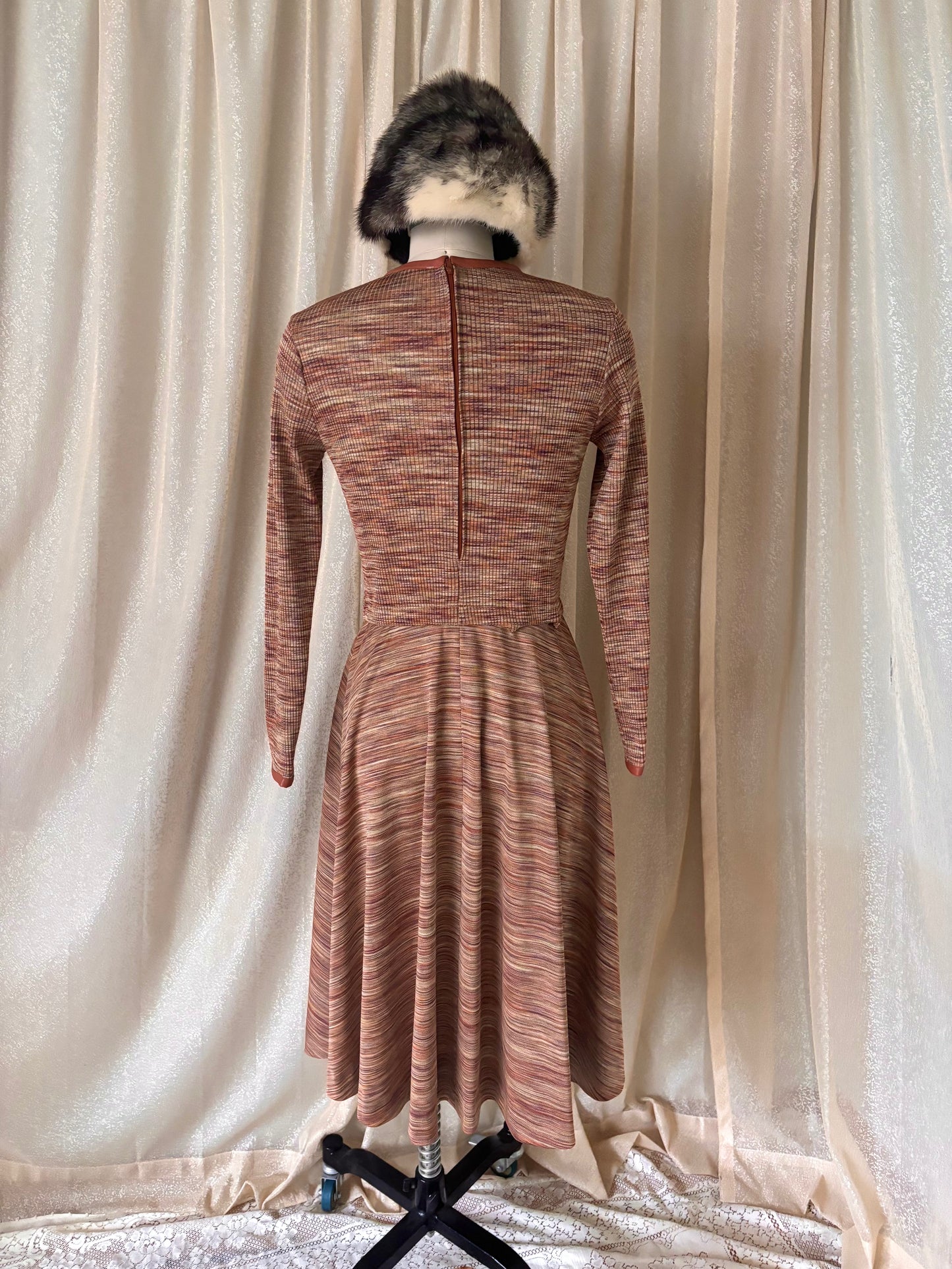 70s space-dyed knit dress