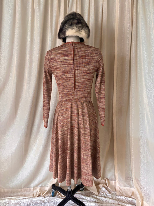 70s space-dyed knit dress