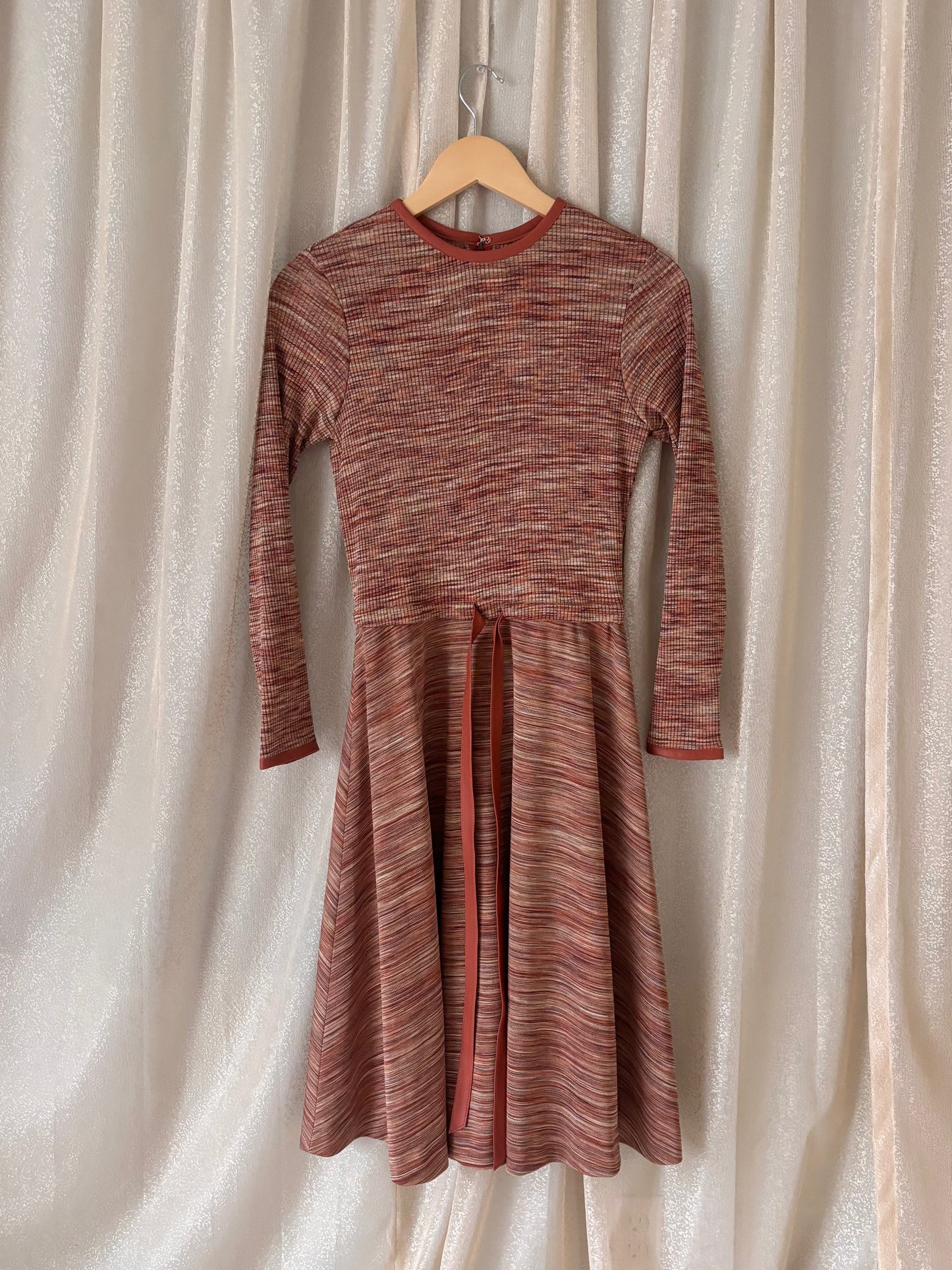 70s space-dyed knit dress